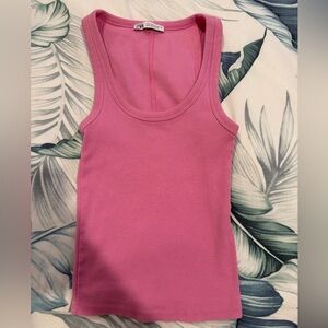 Zara Vibrant Pink Knit Top